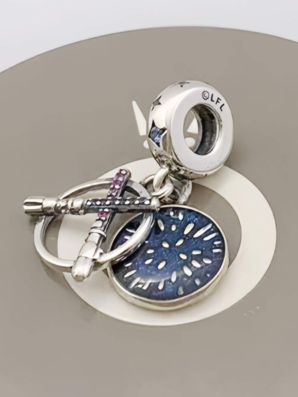 Pandora Star Wars Lightsaber Double Dangle Charm
